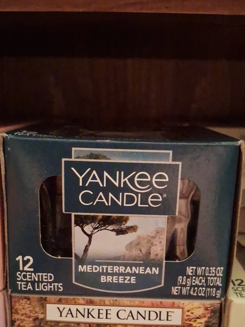 Yankee Candle Teal Mediterranean Breeze Scented Tea Lights